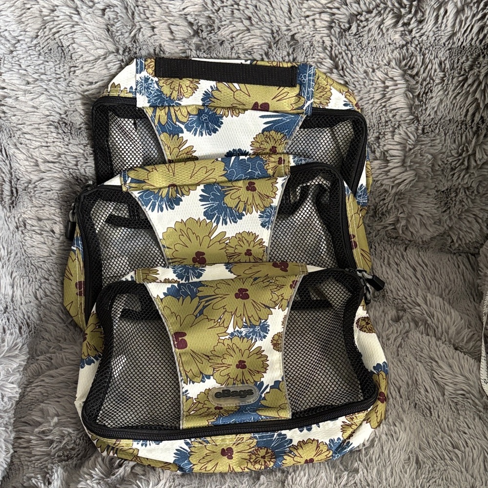 Floral Travel Packing Cubes - Set of 3